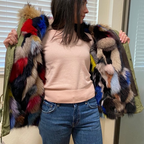 Mr & Mrs Italy | Army Mini Parka Patch with Fur - Picture 12 of 14